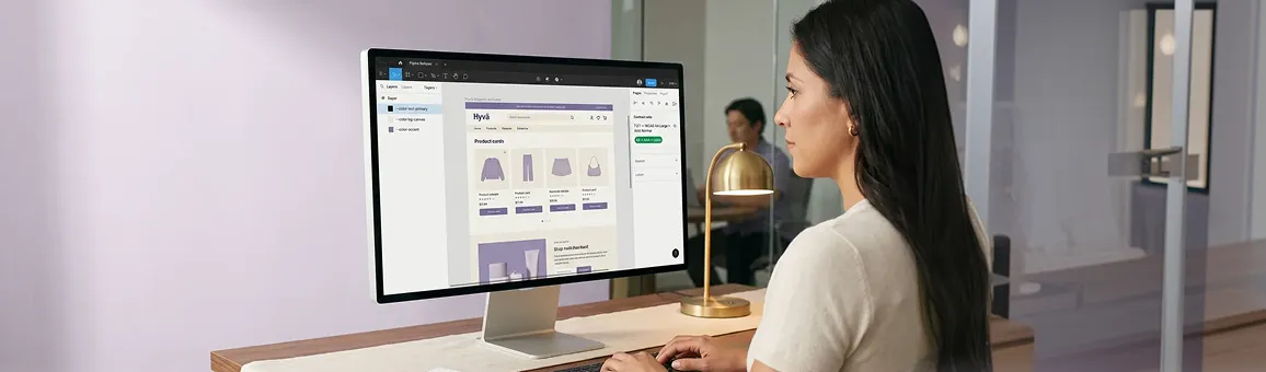 A designer adjusts color contrast tokens in a design system file A designer adjusts color contrast tokens in a design system file