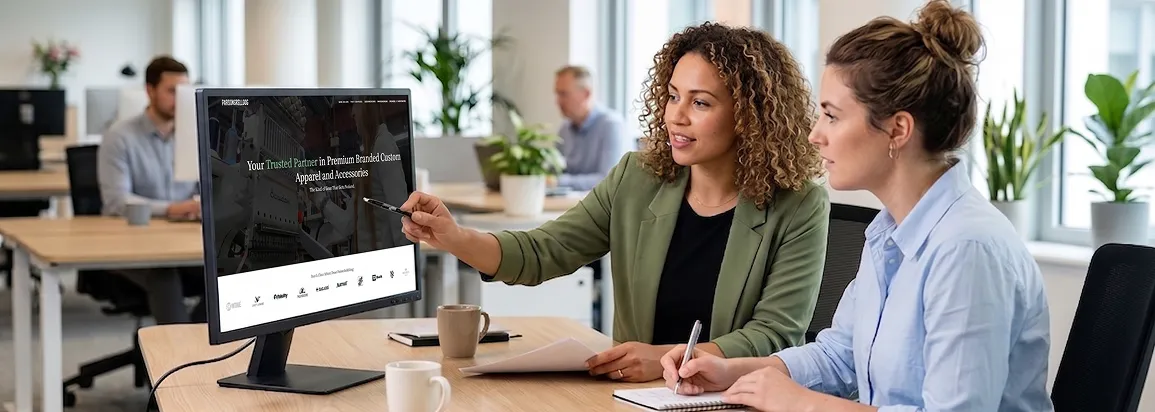 Merchandising team reviewing fast Adobe Commerce storefront metrics after replatforming