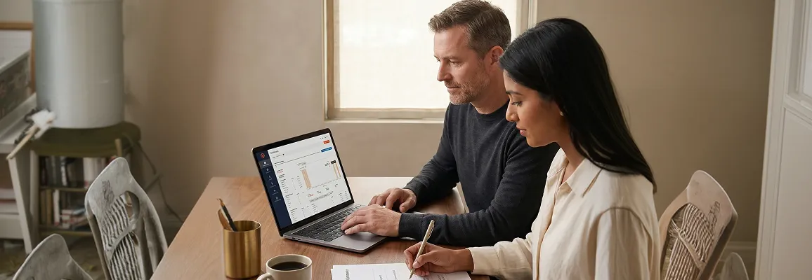 Ecommerce team reviewing a WooCommerce to Adobe Commerce migration roadmap at their desk Ecommerce team reviewing a WooCommerce to Adobe Commerce migration roadmap at their desk