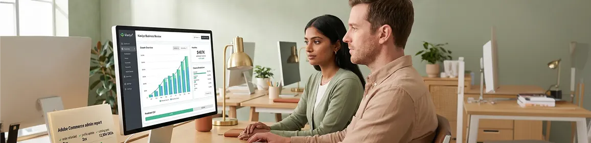 Ecommerce operations team gathered around a screen examining missing order data and unattributed email events Ecommerce operations team gathered around a screen examining missing order data and unattributed email events
