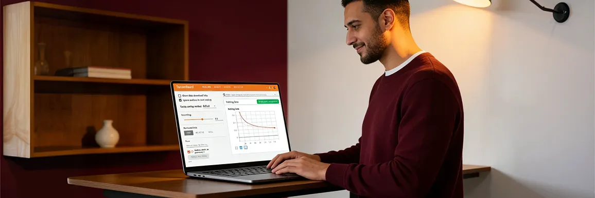 Engineer calmly watching a successful AI system deployment on a terminal screen, warm focused lamp light Engineer calmly watching a successful AI system deployment on a terminal screen, warm focused lamp light
