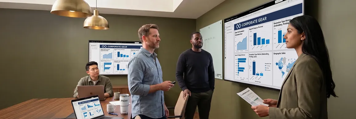 Development team reviewing platform performance metrics together after successful sprint delivery Development team reviewing platform performance metrics together after successful sprint delivery