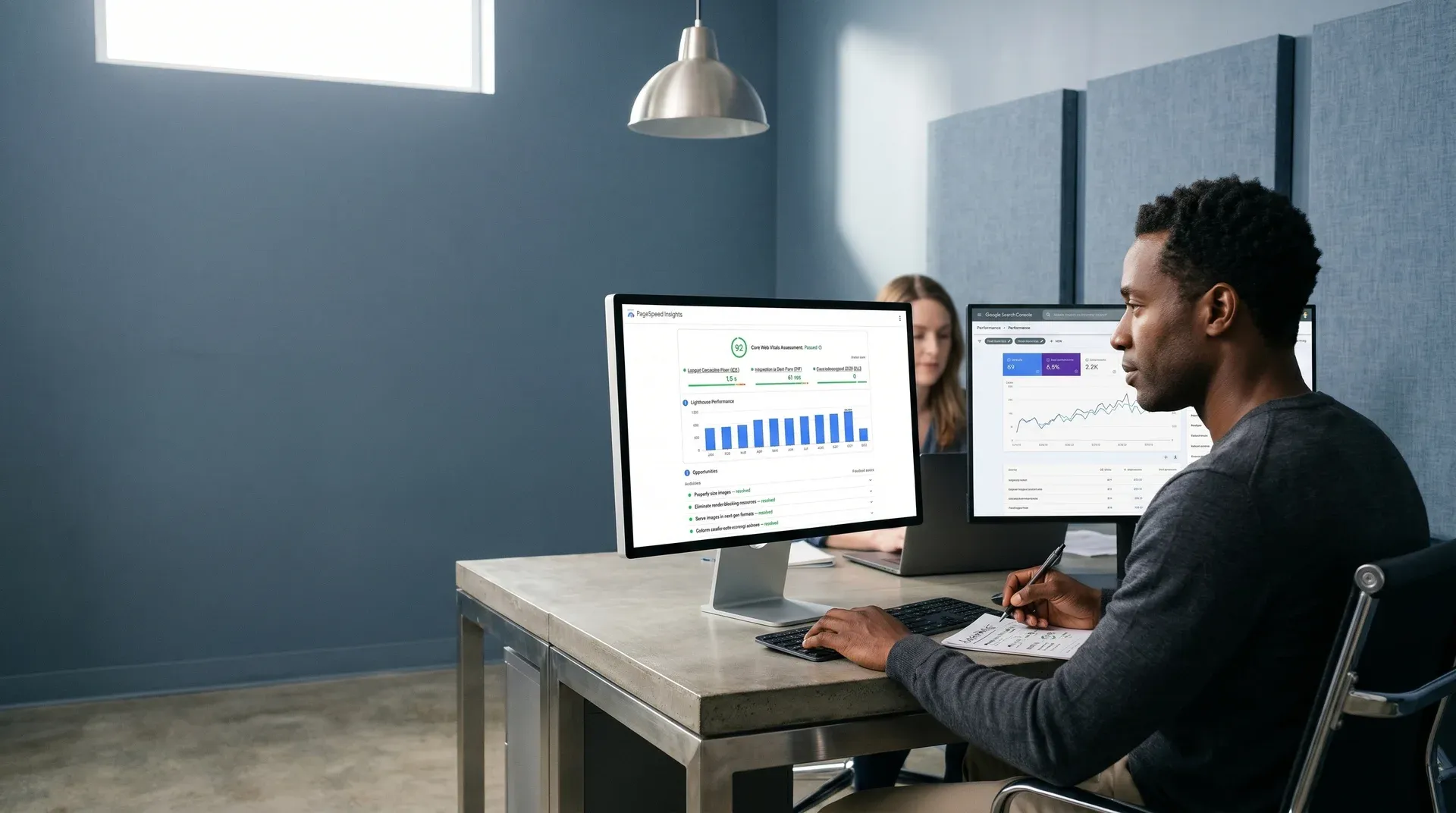 Ecommerce store manager identifying revenue leaks in BigCommerce performance data Ecommerce store manager identifying revenue leaks in BigCommerce performance data