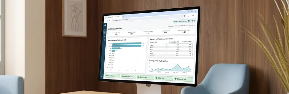 Drivingi B2B ecommerce platform showing real-time synchronized inventory and order data Drivingi B2B ecommerce platform showing real-time synchronized inventory and order data