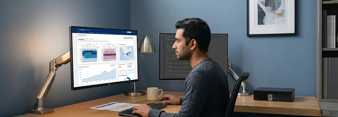 Developer reviewing Chase Payment API integration setup on dual monitors with API response logs visible Developer reviewing Chase Payment API integration setup on dual monitors with API response logs visible