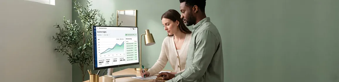 Operations team reviewing healthy Chase Payment dashboard with rising settled-sales line and all-green webhook event log: calm satisfied collaboration after integration Operations team reviewing healthy Chase Payment dashboard with rising settled-sales line and all-green webhook event log: calm satisfied collaboration after integration