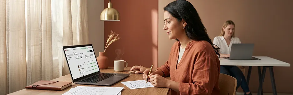 Merchant reviewing fragmented product catalog errors on screen before Pinterest integration Merchant reviewing fragmented product catalog errors on screen before Pinterest integration