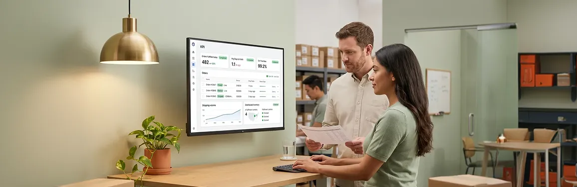 Warehouse team managing backlog of unprocessed ecommerce orders without an integrated 3PL system Warehouse team managing backlog of unprocessed ecommerce orders without an integrated 3PL system
