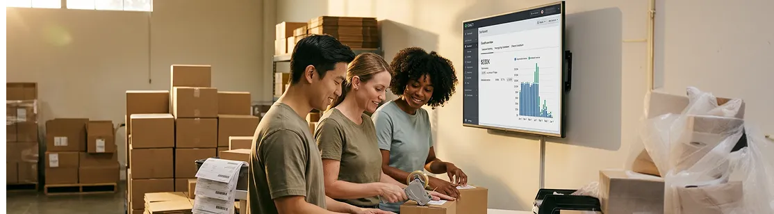 Ecommerce operations team packing orders after high-volume email campaign driven by Klaviyo Ecommerce operations team packing orders after high-volume email campaign driven by Klaviyo