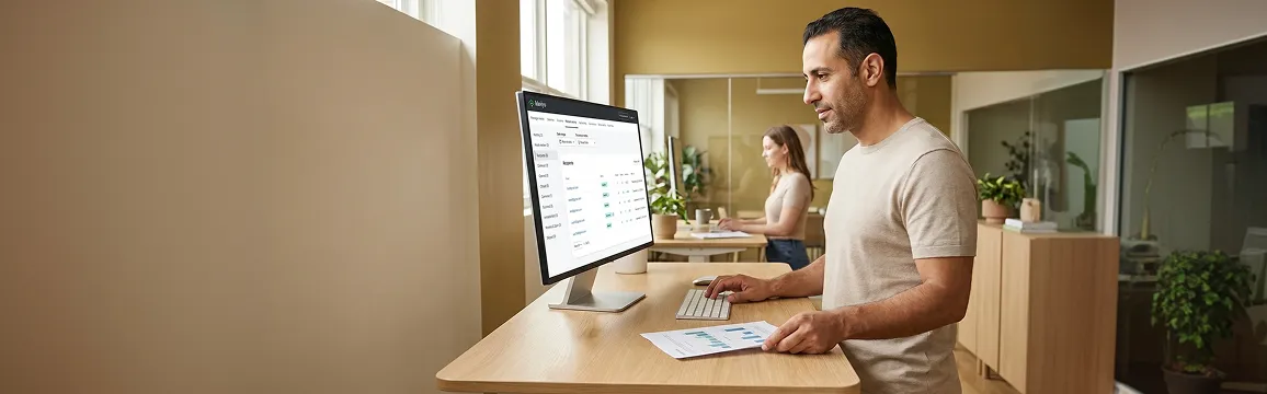 Brand founder reviewing Klaviyo retention metrics after welcome flow launch in a naturally lit workspace Brand founder reviewing Klaviyo retention metrics after welcome flow launch in a naturally lit workspace