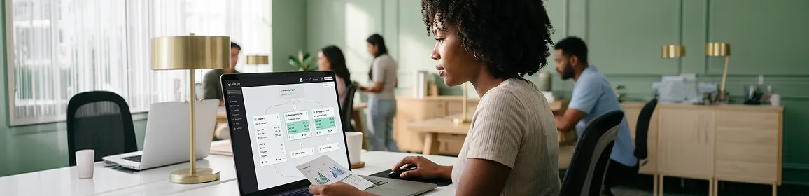 Ecommerce team lead reviewing lapsed subscriber data in Klaviyo, morning light Ecommerce team lead reviewing lapsed subscriber data in Klaviyo, morning light