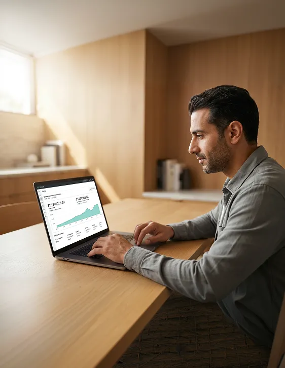 Ecommerce founder reviewing a unified Klaviyo-connected dashboard
