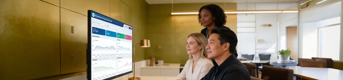 Enterprise analytics team reviewing organic revenue growth milestone results together, collaborative office setting, natural light Enterprise analytics team reviewing organic revenue growth milestone results together, collaborative office setting, natural light