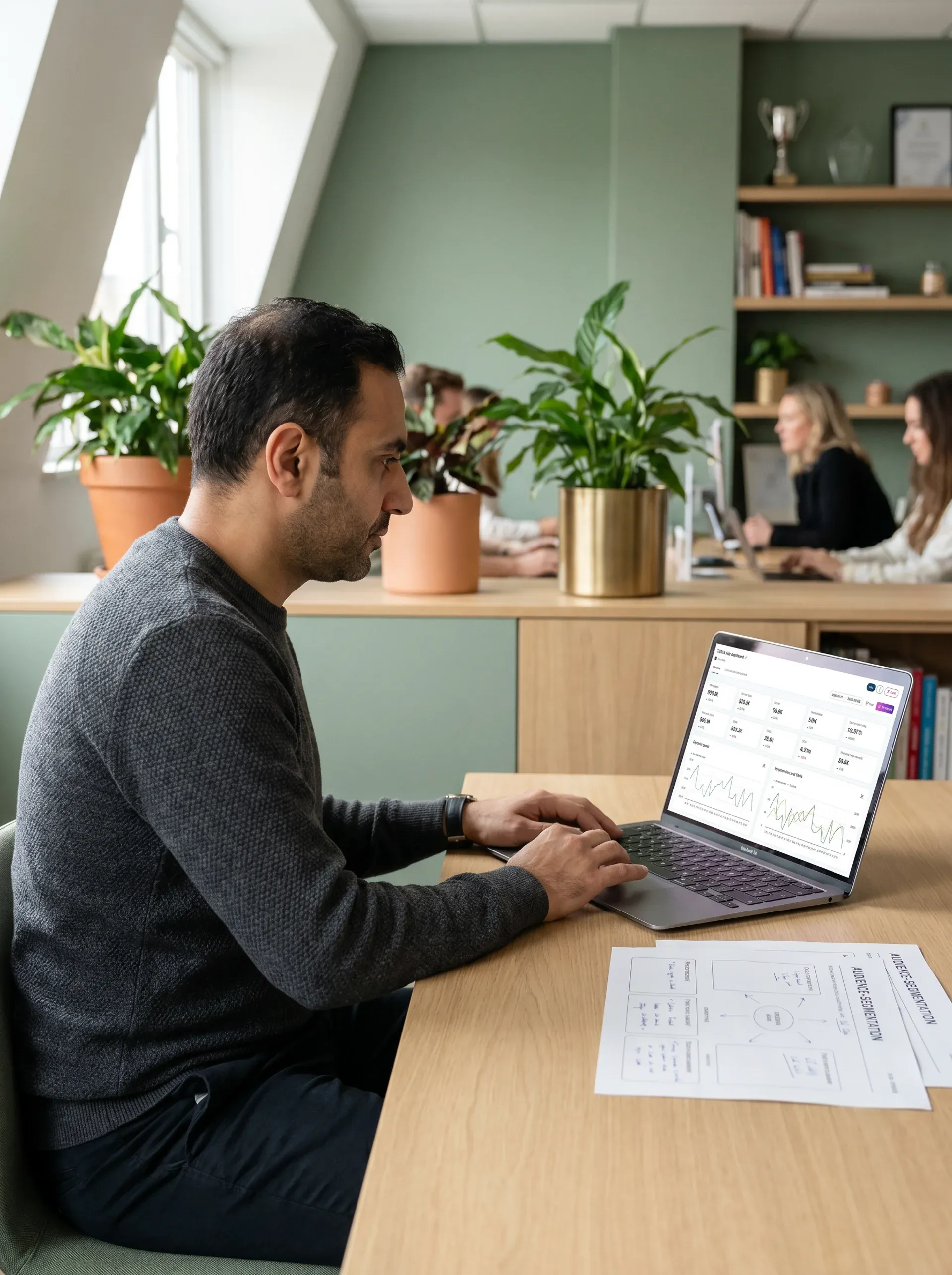 Paid social campaign strategist developing audience architecture and channel strategy for an ecommerce brand