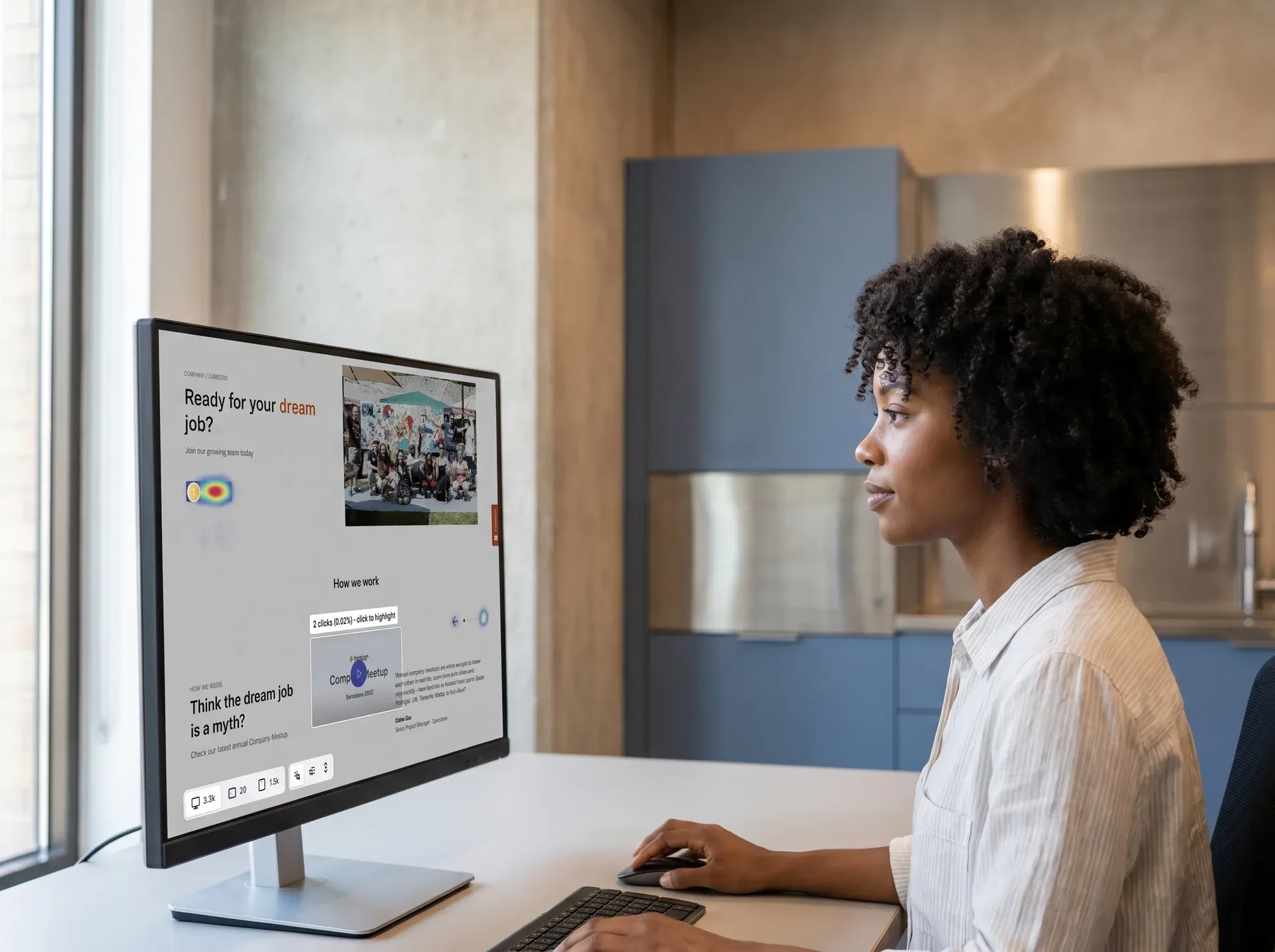 User experience researcher watching customer session replay to identify friction points in ecommerce checkout flow User experience researcher watching customer session replay to identify friction points in ecommerce checkout flow