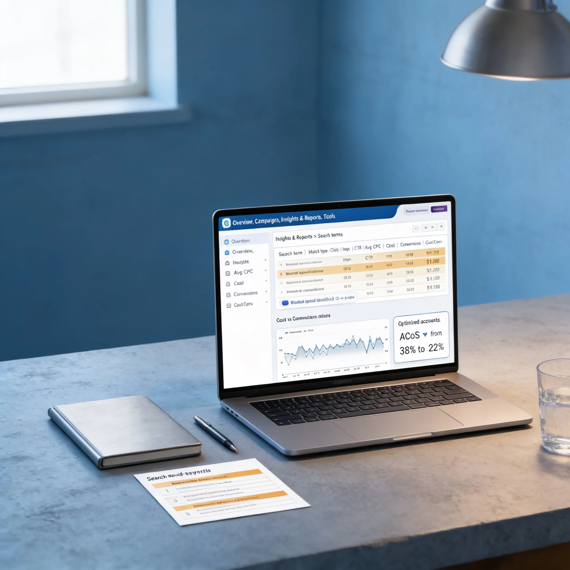 Google Ads audit dashboard identifying wasted spend and keyword inefficiencies Google Ads audit dashboard identifying wasted spend and keyword inefficiencies