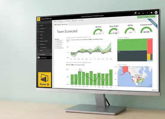 Restored Power BI report with green refresh succeeded pill and reconciliation card after rescue Restored Power BI report with green refresh succeeded pill and reconciliation card after rescue