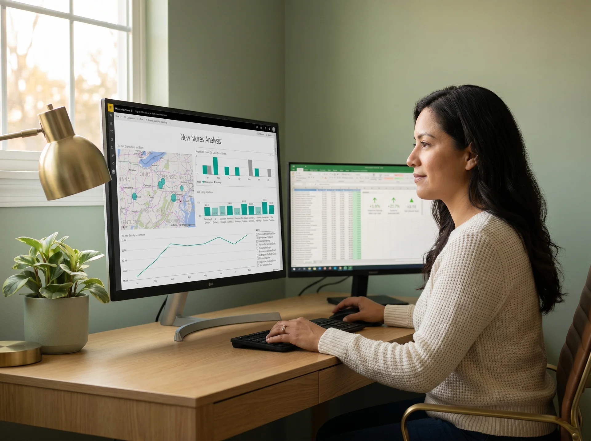 Analyst troubleshooting broken Looker Studio connector reports at a desk with spreadsheets open Analyst troubleshooting broken Looker Studio connector reports at a desk with spreadsheets open