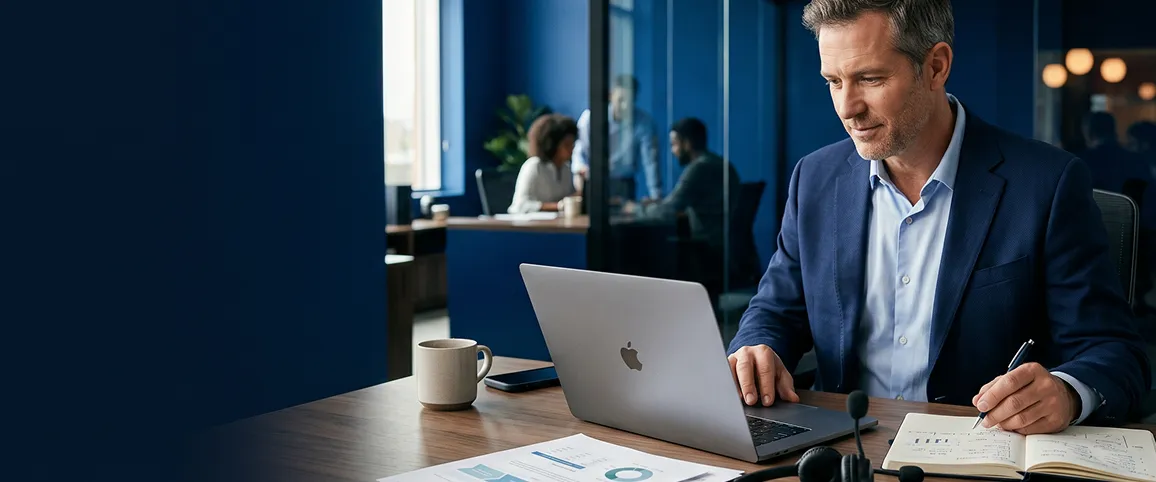 Sales operations director, regional sales VP, and CFO collaboratively reviewing a multi-step quote approval chain on a single laptop Sales operations director, regional sales VP, and CFO collaboratively reviewing a multi-step quote approval chain on a single laptop