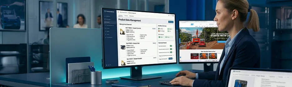 Ecommerce operations lead reviewing the Redefine Suite Localization Command Center with the Products by Locale matrix and active translation activity Ecommerce operations lead reviewing the Redefine Suite Localization Command Center with the Products by Locale matrix and active translation activity