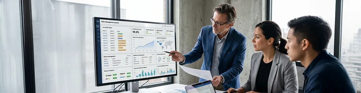 Warehouse operations team reviewing inventory discrepancy reports highlighting the cost of fragmented stock data Warehouse operations team reviewing inventory discrepancy reports highlighting the cost of fragmented stock data