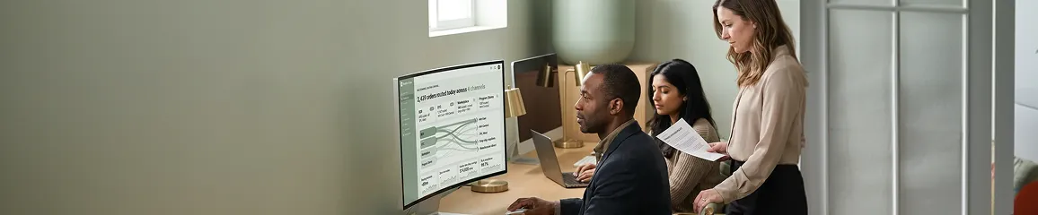 Multichannel commerce operations team managing order routing across B2B, direct-to-consumer, and marketplace channels Multichannel commerce operations team managing order routing across B2B, direct-to-consumer, and marketplace channels