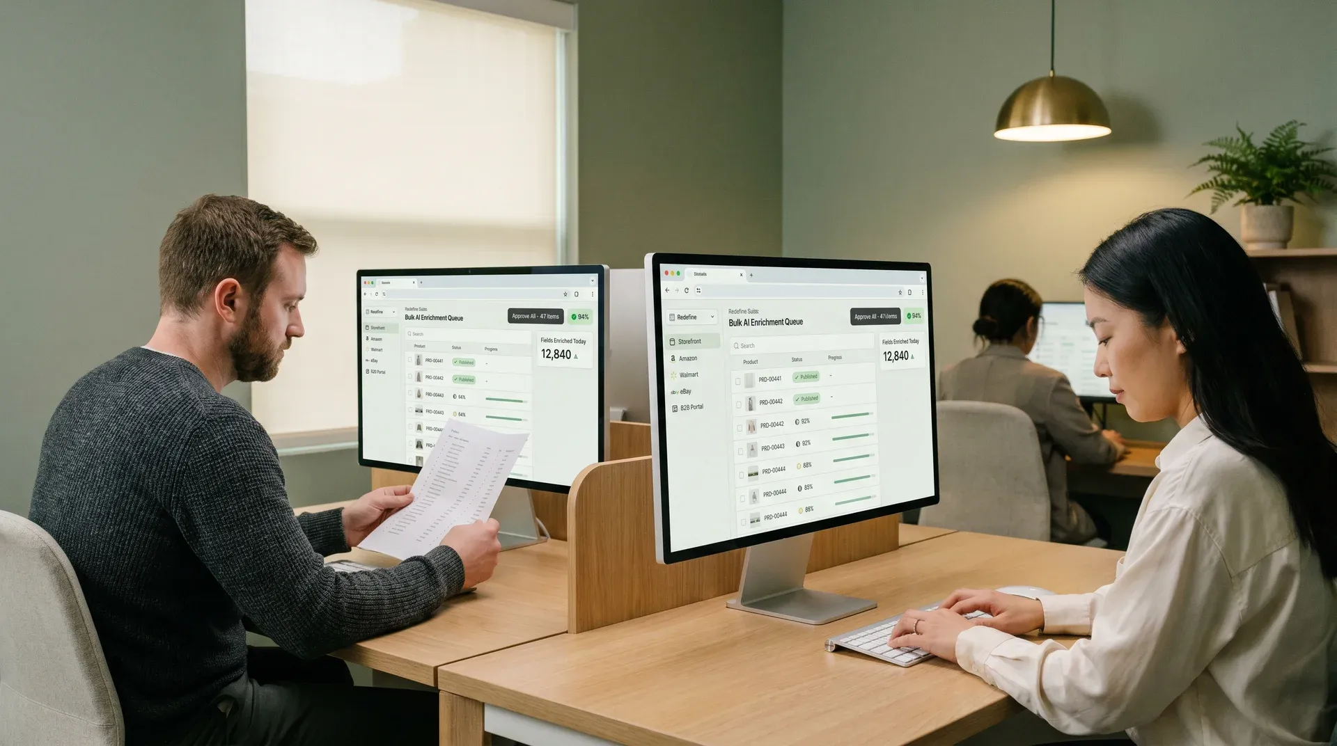 High-volume ecommerce operations team managing product catalog data across multiple marketplaces