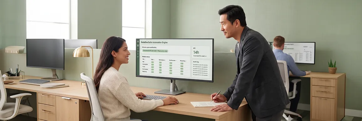 Commerce operations center with multiple live data screens showing real-time workflow status across channels Commerce operations center with multiple live data screens showing real-time workflow status across channels