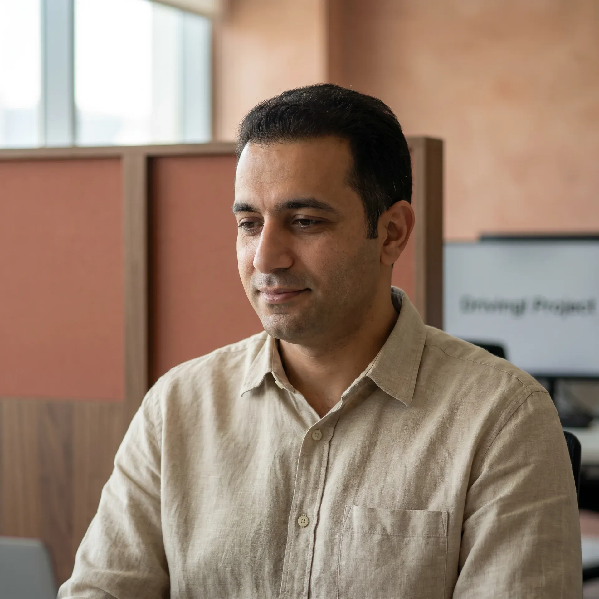 DrivingI project team member, candid portrait