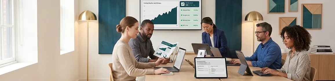 Ecommerce operations team auditing product catalog data across multiple channels before AI automation Ecommerce operations team auditing product catalog data across multiple channels before AI automation