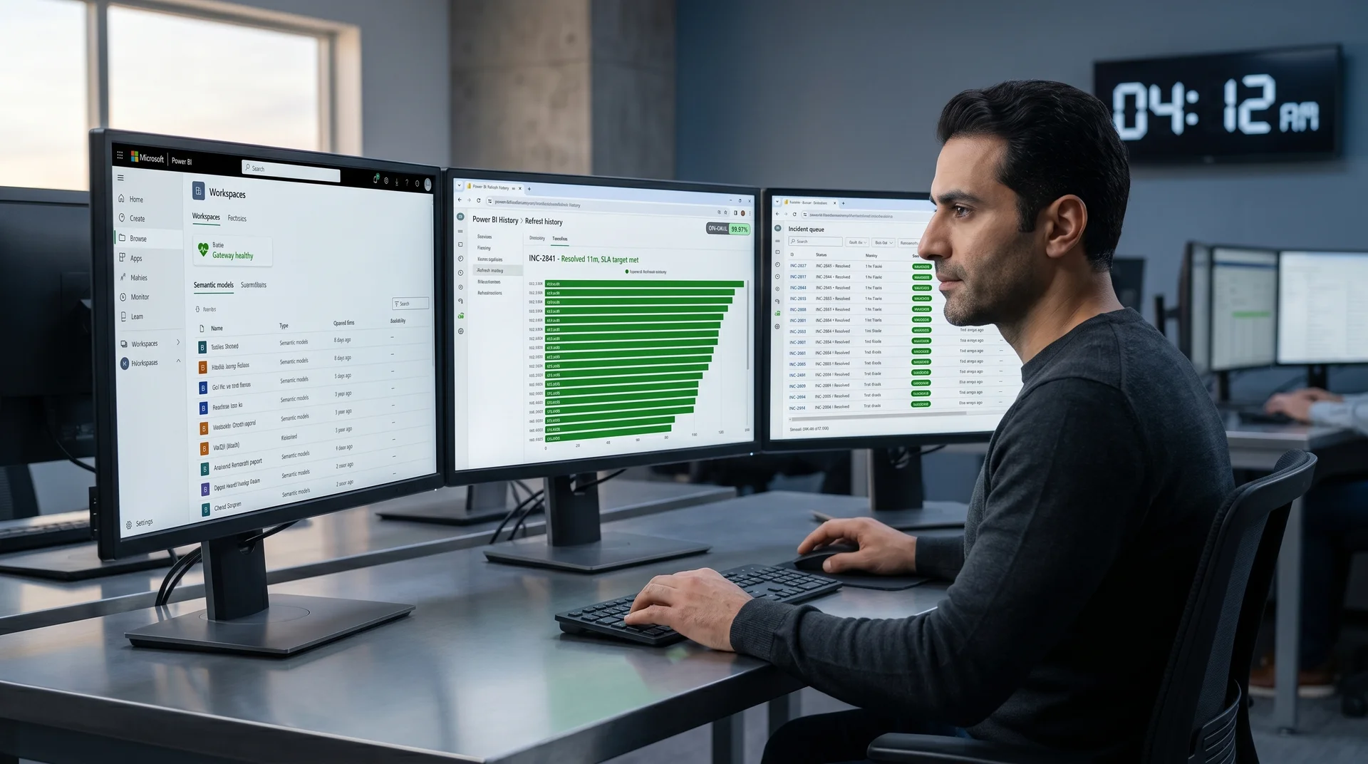 Power BI on-call engineer monitoring refresh queue overnight Power BI on-call engineer monitoring refresh queue overnight