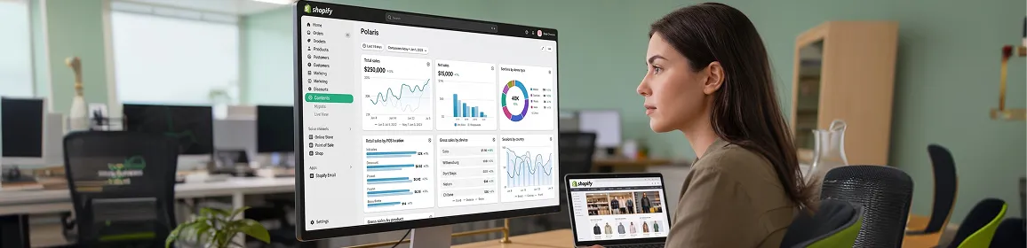 Senior developer reviewing the clean, fast Shopify store running live after a completed Magento to Shopify migration