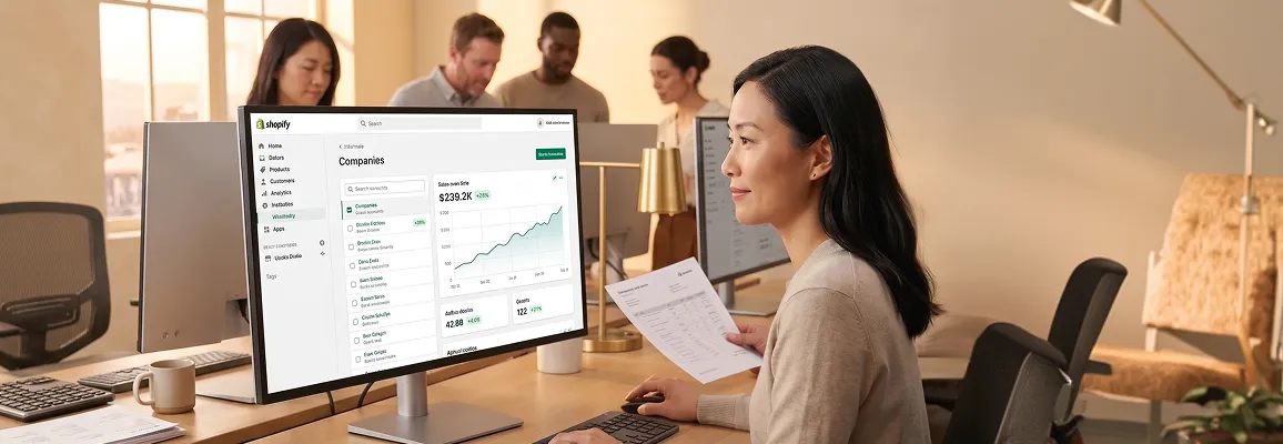 Manufacturing operations team reviewing B2B dealer wholesale orders and distribution logistics at large operations center with multiple monitors Manufacturing operations team reviewing B2B dealer wholesale orders and distribution logistics at large operations center with multiple monitors