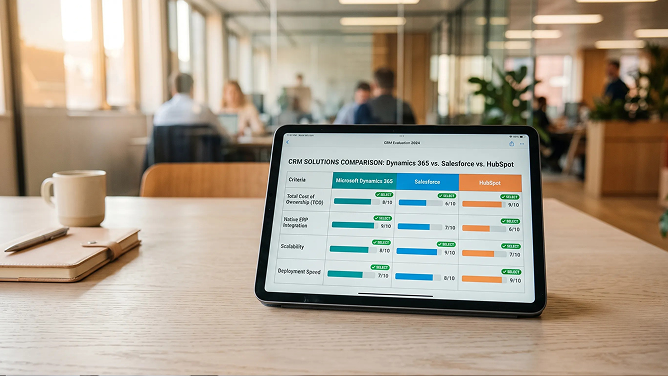 Dynamics 365 vs Salesforce vs HubSpot CRM decision scorecard Dynamics 365 vs Salesforce vs HubSpot CRM decision scorecard