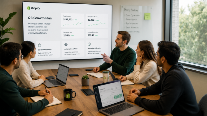 Ecommerce analytics dashboard showing store performance charts