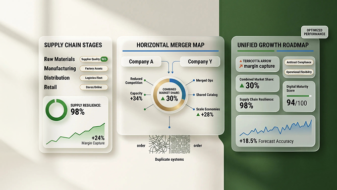 A vertical stack showing how a brand can control design, manufacturing, wholesale, retail, and customer data A vertical stack showing how a brand can control design, manufacturing, wholesale, retail, and customer data