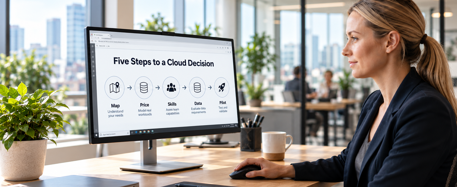 Five Steps to a Cloud Decision Five-step cloud platform comparison roadmap for choosing between Azure and AWS