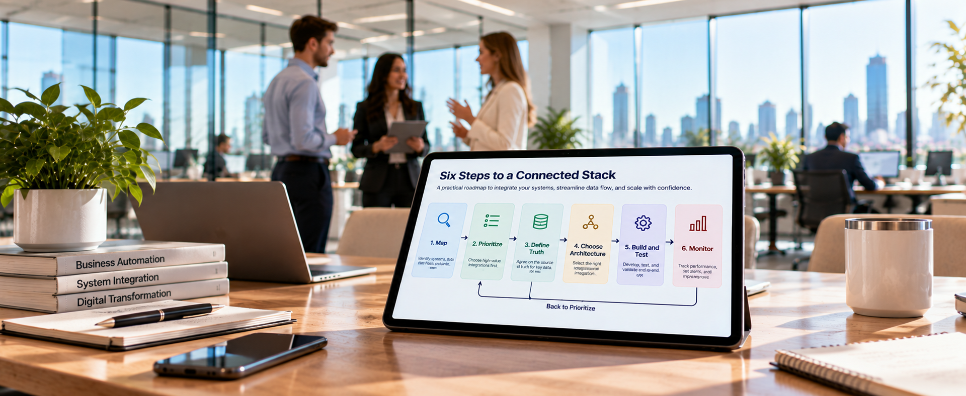 Six Steps to a Connected Stack Six-step system integration roadmap from mapping systems to monitoring